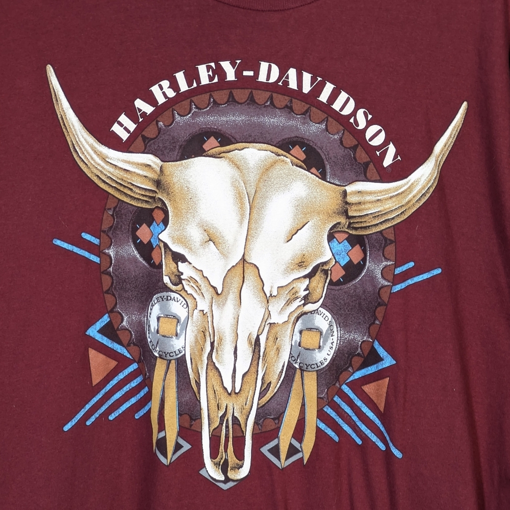 Vntg Harley Davidson‎ Motorcycle Graphic T shirt, Freedom, Denver CO, 80's XXL